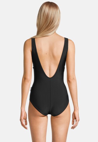 BECO the world of aquasports Bustier Badeanzug 'Zebra Vibes' in Blau