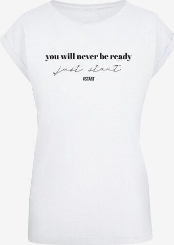 T-shirt 'Just Start' Merchcode en blanc : devant