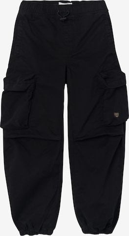 NAME IT - Tapered Pantalón 'BEN' en negro: frente