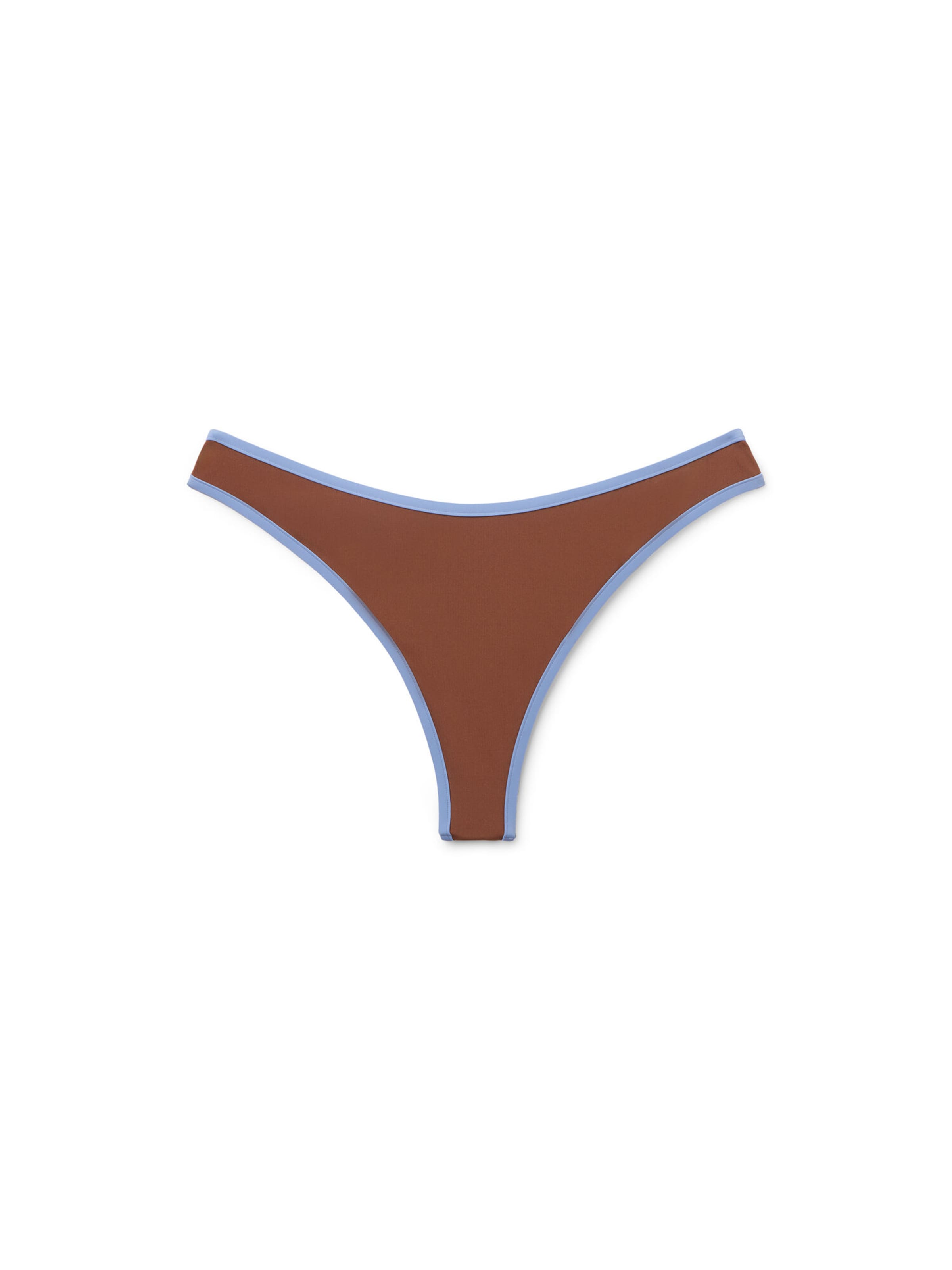 CALZEDONIA Bikini Bottoms 'Bicolor Piping' in Brown: front