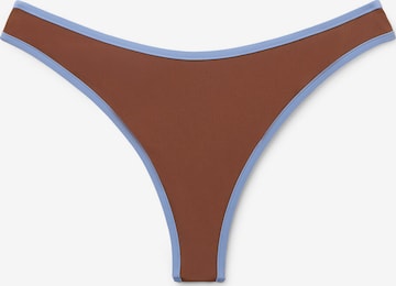 CALZEDONIA Bikini Bottoms 'Bicolor Piping' in Brown: front