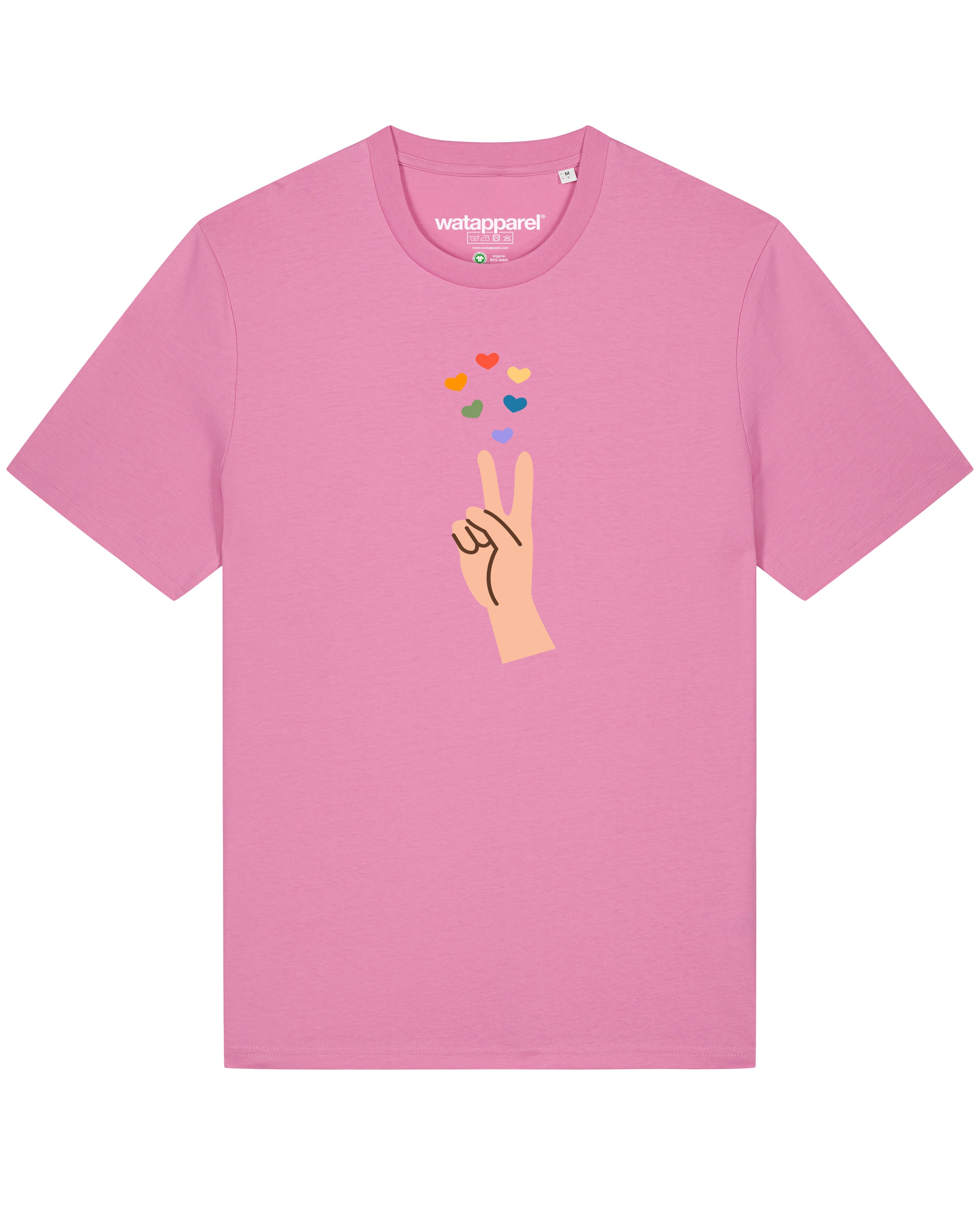 T-Shirt 'Spread Love' Watapparel en rose : devant