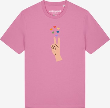 T-Shirt 'Spread Love' Watapparel en rose : devant