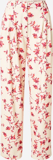 Hofmann Copenhagen Pleat-front trousers 'Silvaine' in Cream / Orange / Pink / Red, Item view