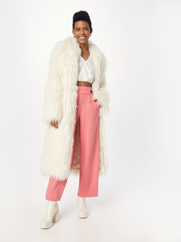 JDY Wide leg Pleat-Front Pants in Pink