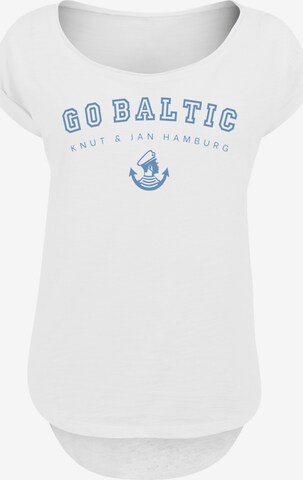 T-shirt 'Go Baltic' F4NT4STIC en blanc : devant