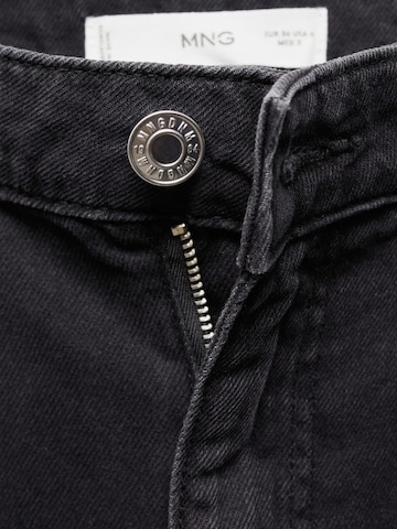 MANGO Wide leg Pressveckade jeans 'ARLETITA' i svart