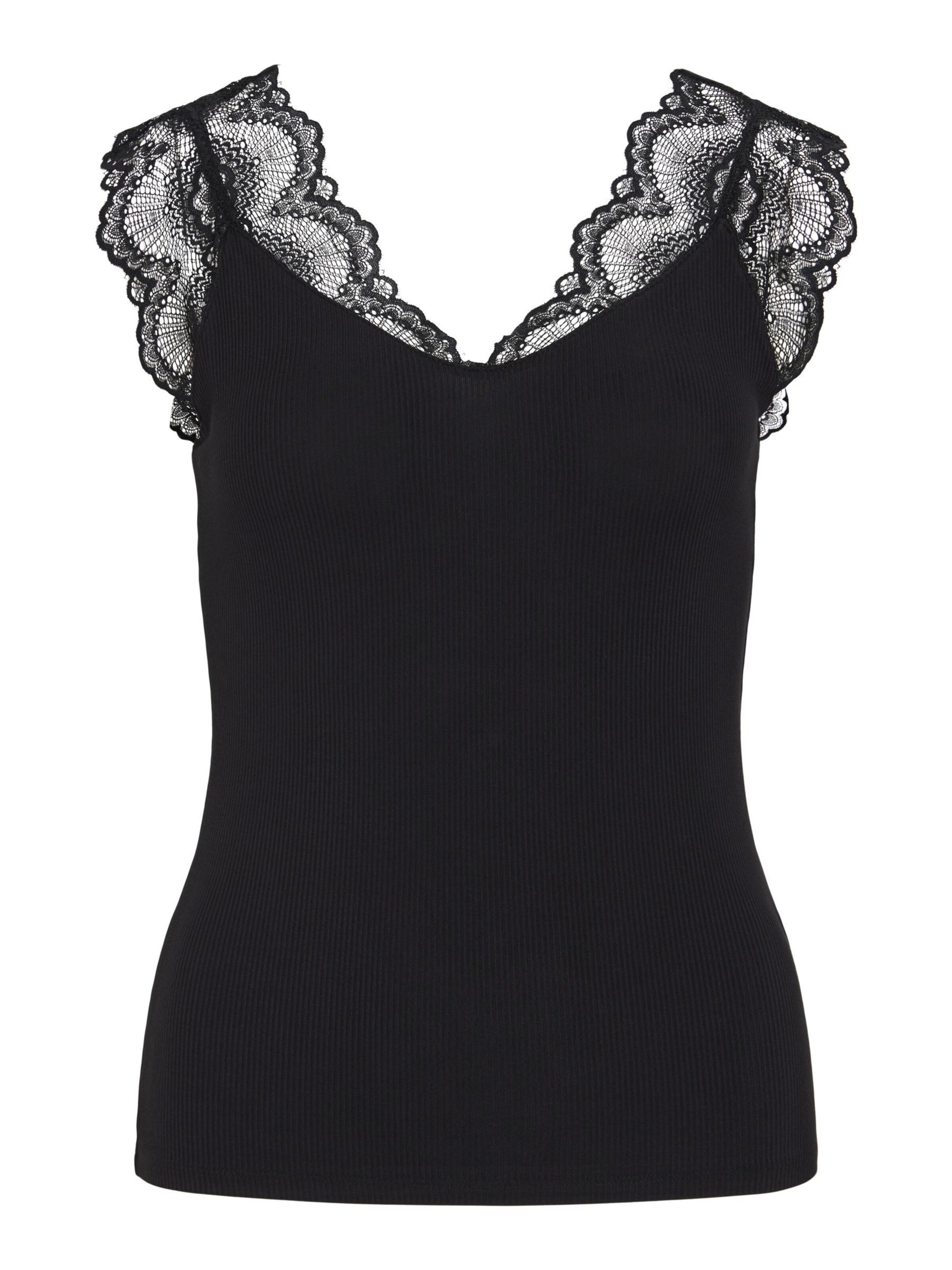 VILA - Top en negro: frente