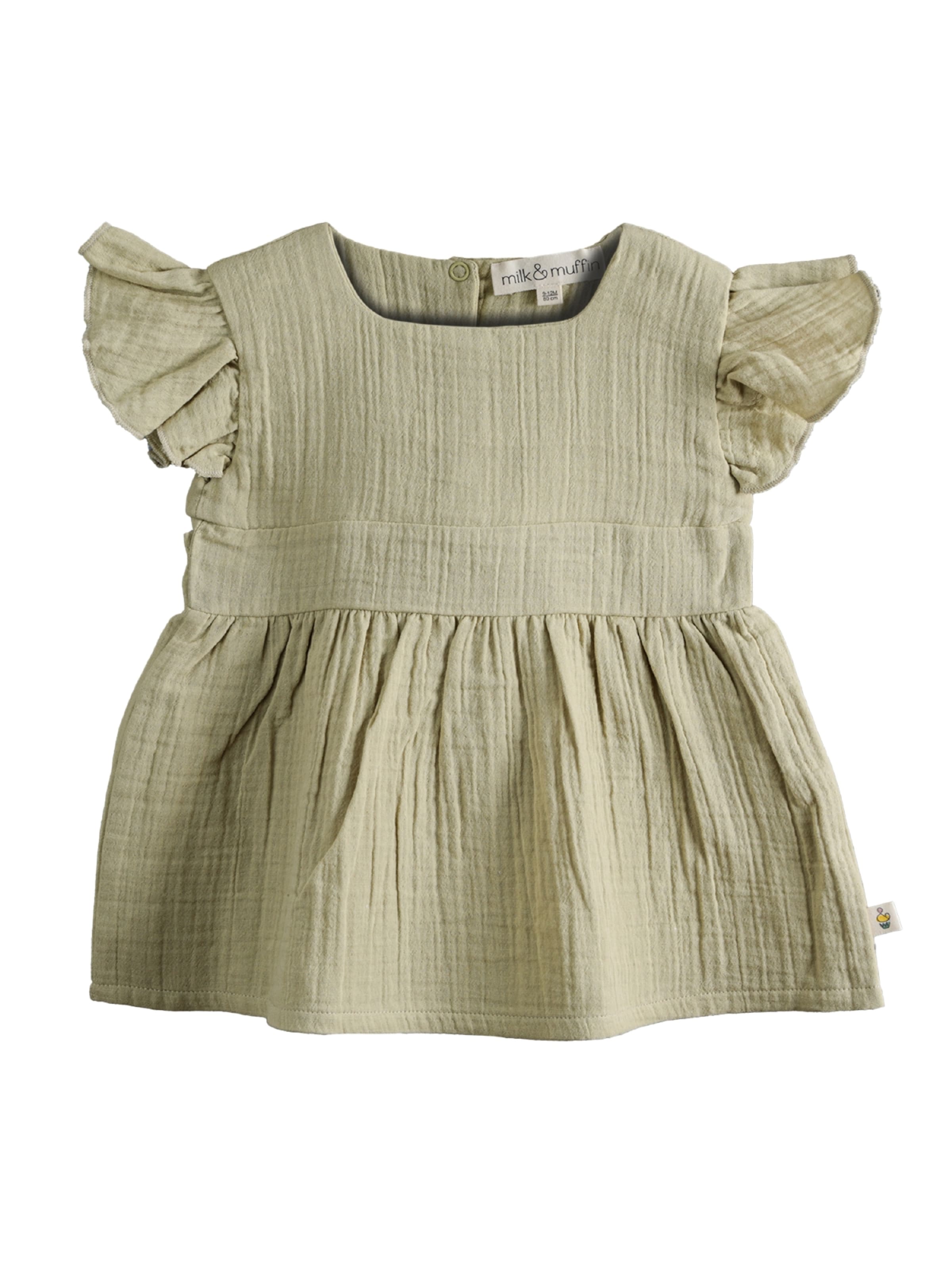 Milk & Muffin Рокля в зелено: отпред