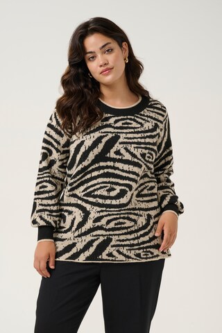 KAFFE CURVE Pullover 'Vilma' in Schwarz: Vorderseite