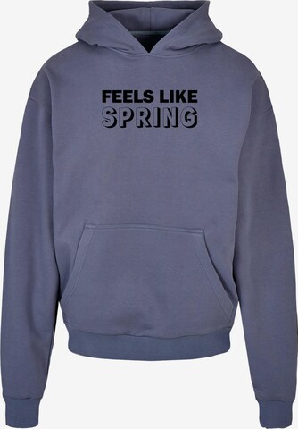 Merchcode Sweatshirt 'Spring - Feels Like' in Blau: predná strana