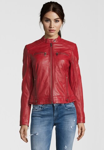 BUFFALO Between-Season Jacket 'BE Loved' in Red: front