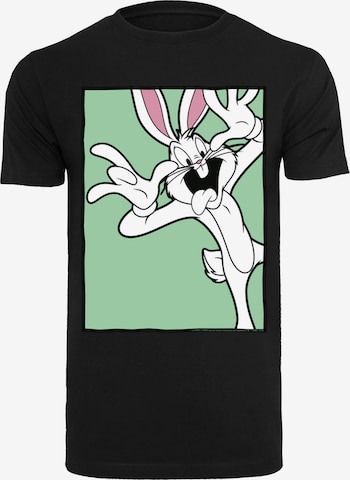 T-Shirt 'Looney Tunes Bugs Bunny Funny Face' F4NT4STIC en noir : devant