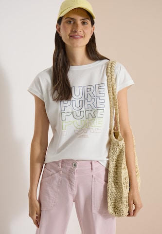 CECIL T-shirt 'Pure' i vit