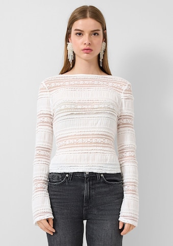 QS Blouse in Beige: voorkant