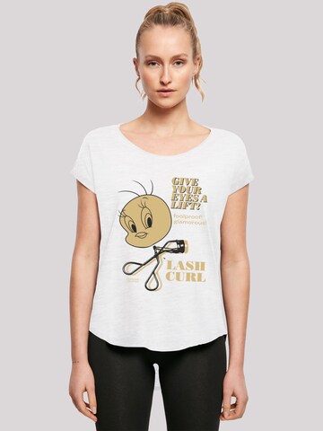 T-shirt 'Tweety Lash Curls' F4NT4STIC en blanc : devant