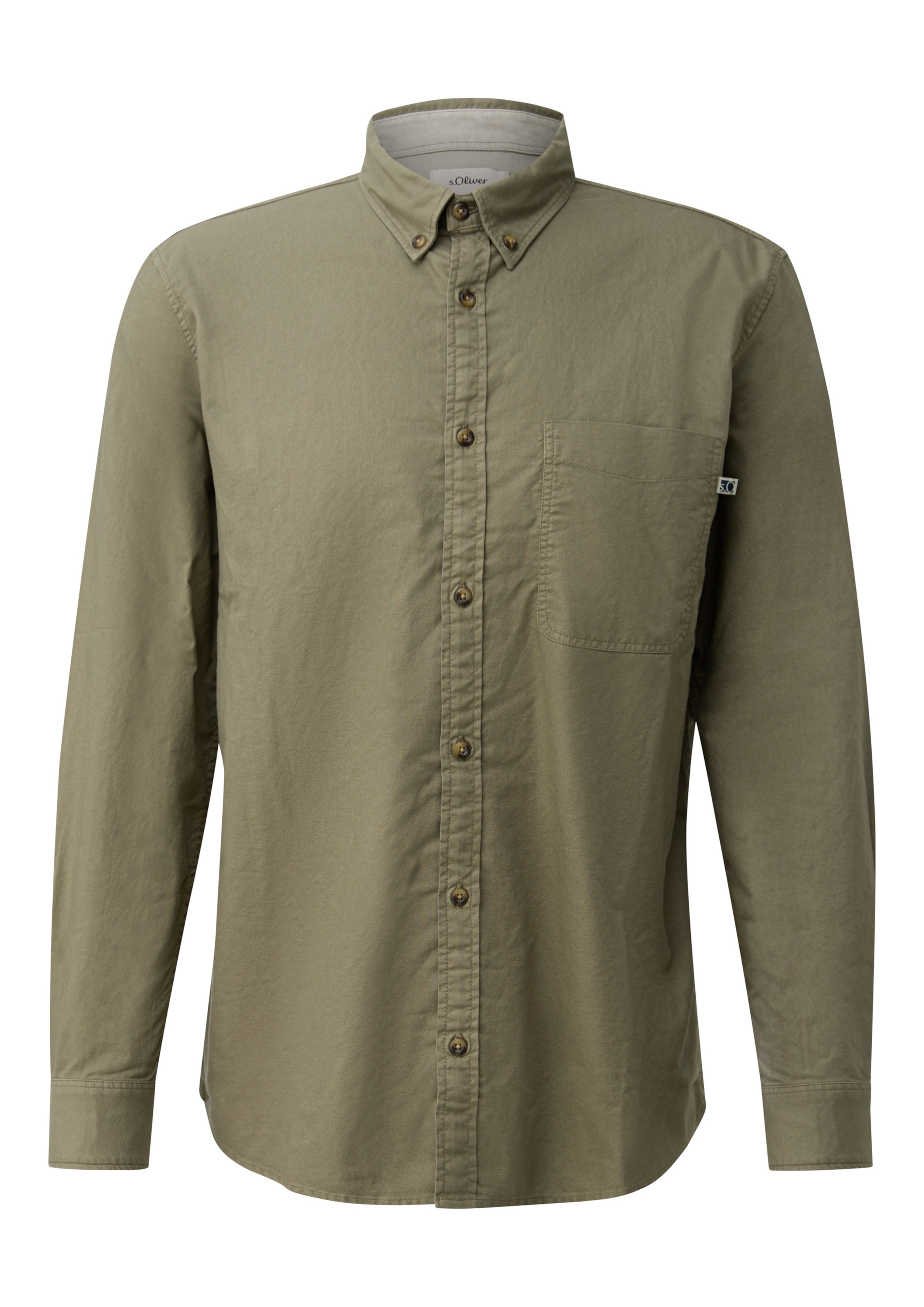 s.Oliver Regular fit Overhemd in Groen: voorkant