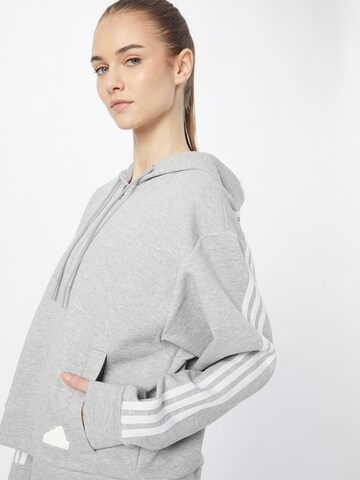 ADIDAS SPORTSWEAR Athletic Zip-Up Hoodie 'Future Icons 3-Stripes ' in Grey