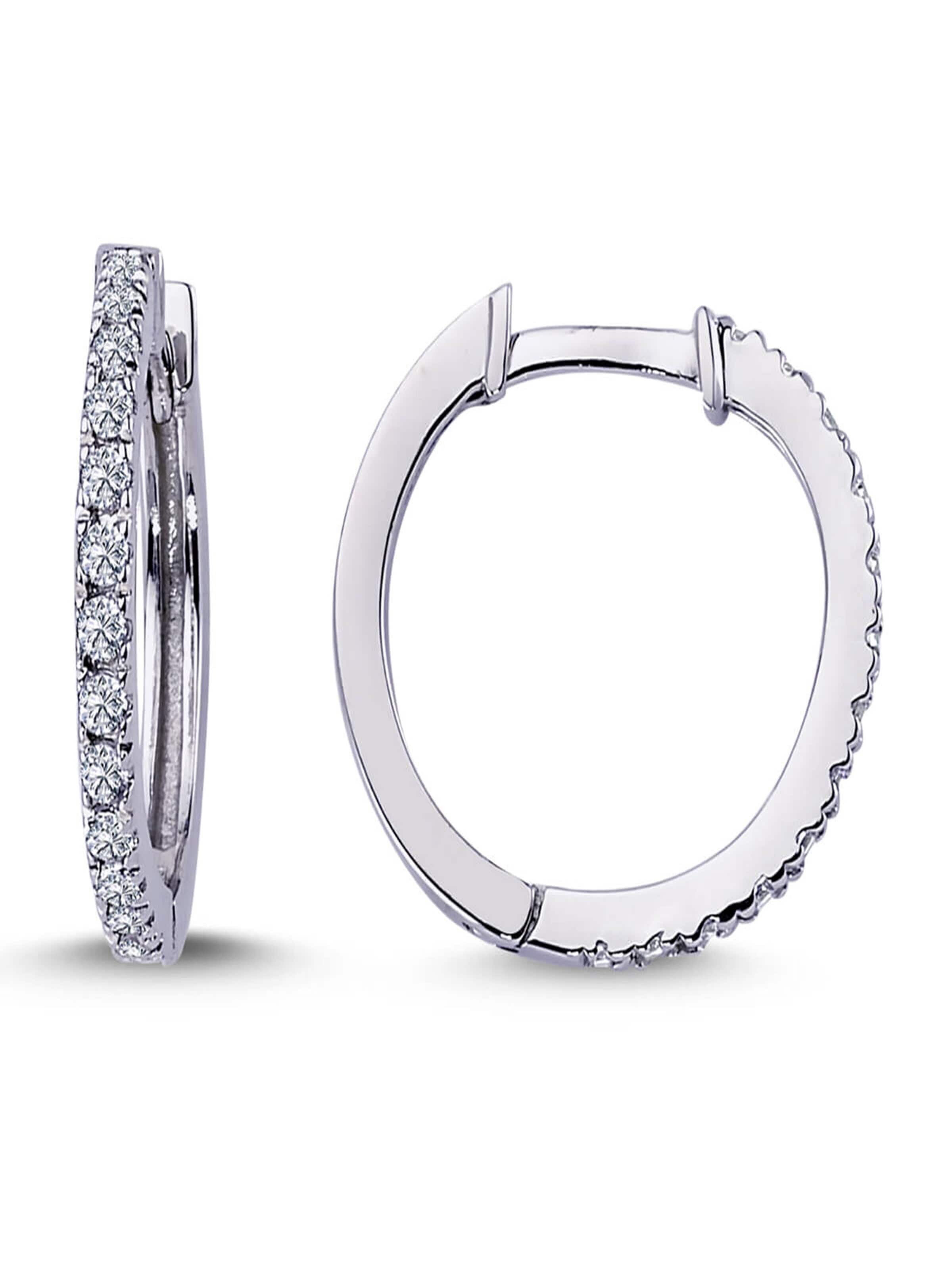 EinStein Diamant Earrings 'Creolen' in Silver