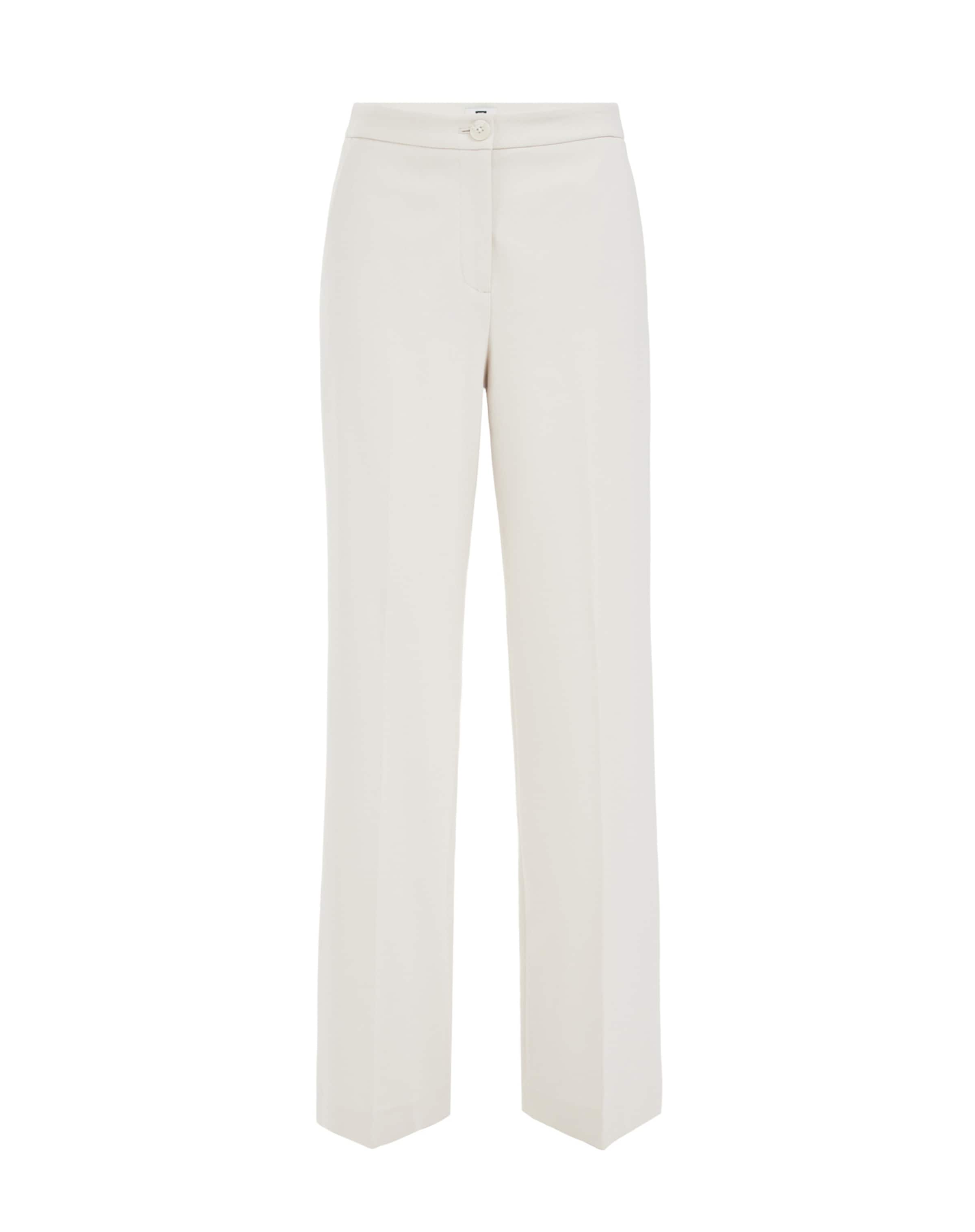 Wide Leg Pantalon à pince WE Fashion en blanc : devant