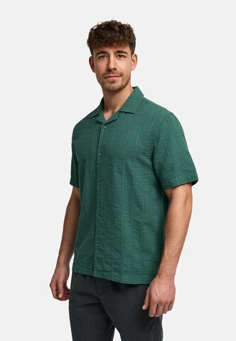 INDICODE JEANS Regular fit Button Up Shirt 'INWallz' in Green