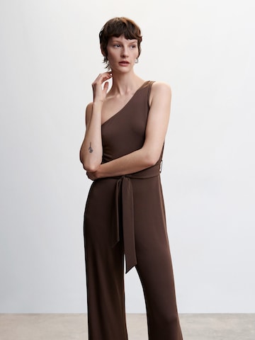 MANGO Jumpsuit 'Jasin' in Bruin: voorkant