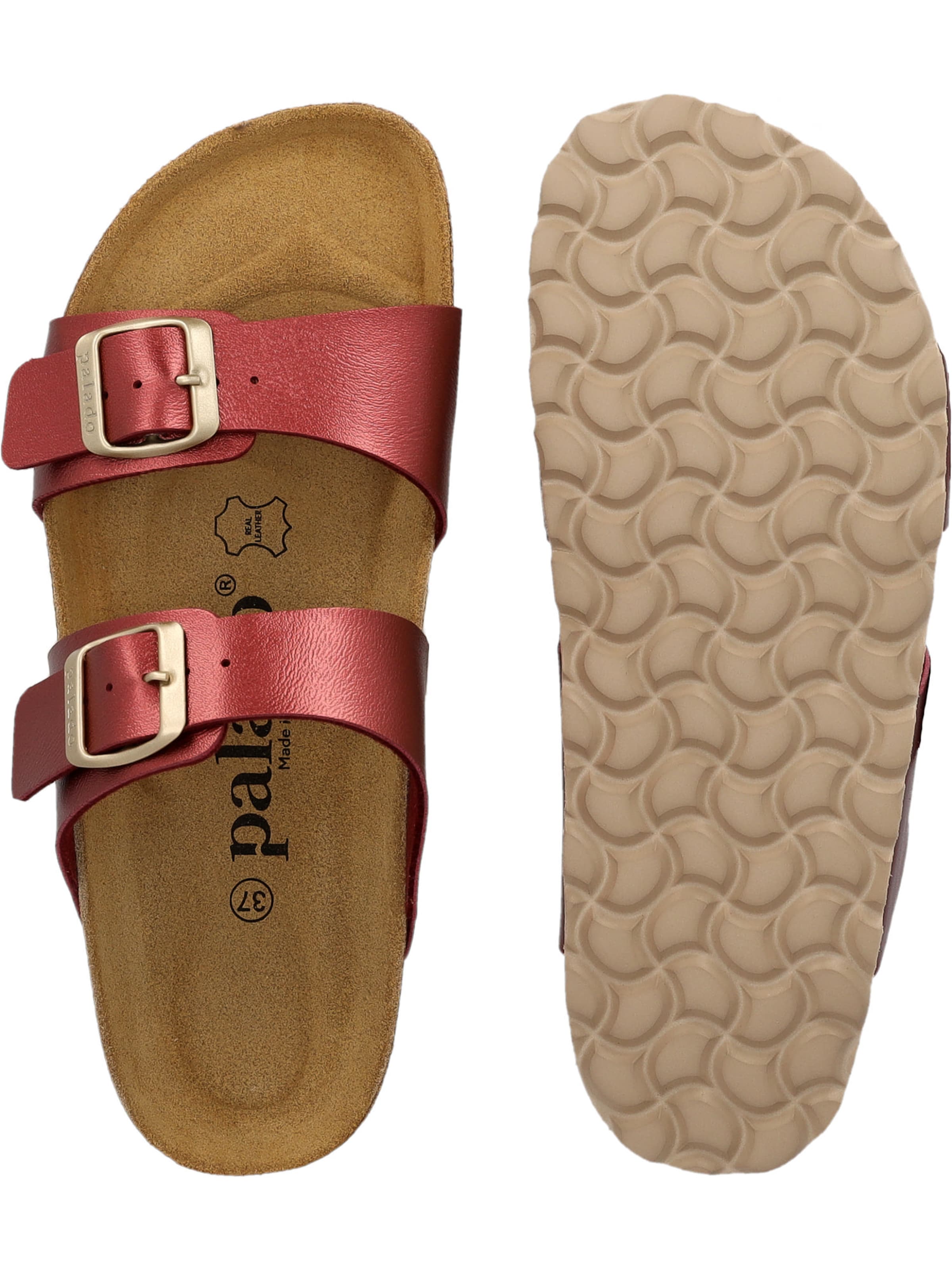 Palado - Zapatos abiertos 'Palado Samos Metallic' en rojo