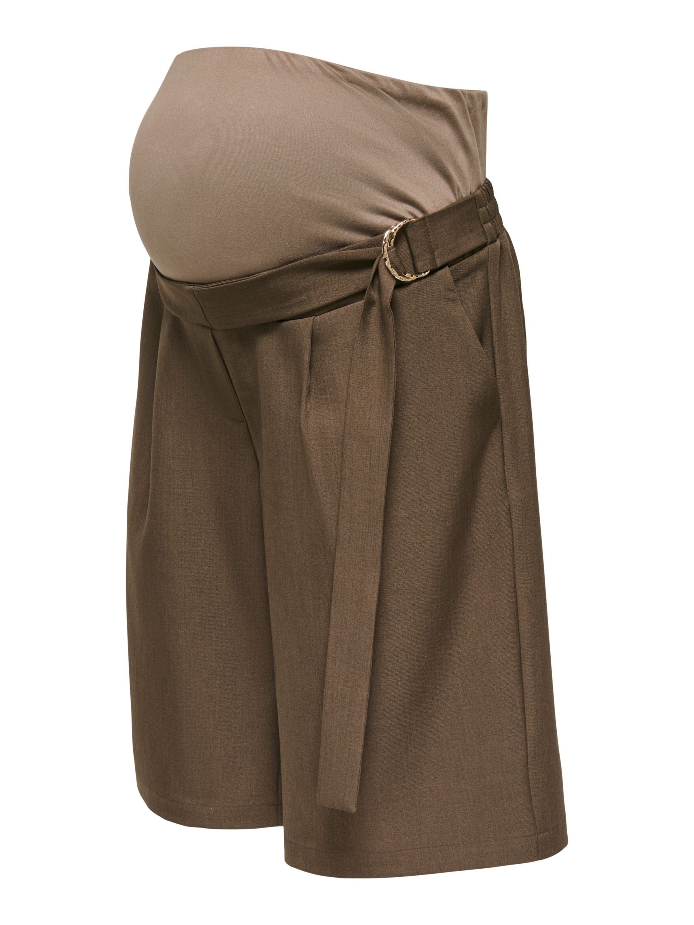 Pantalon à pince 'OLMVictoria' Only Maternity en marron : devant