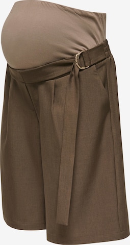 Pantalon à pince 'OLMVictoria' Only Maternity en marron : devant
