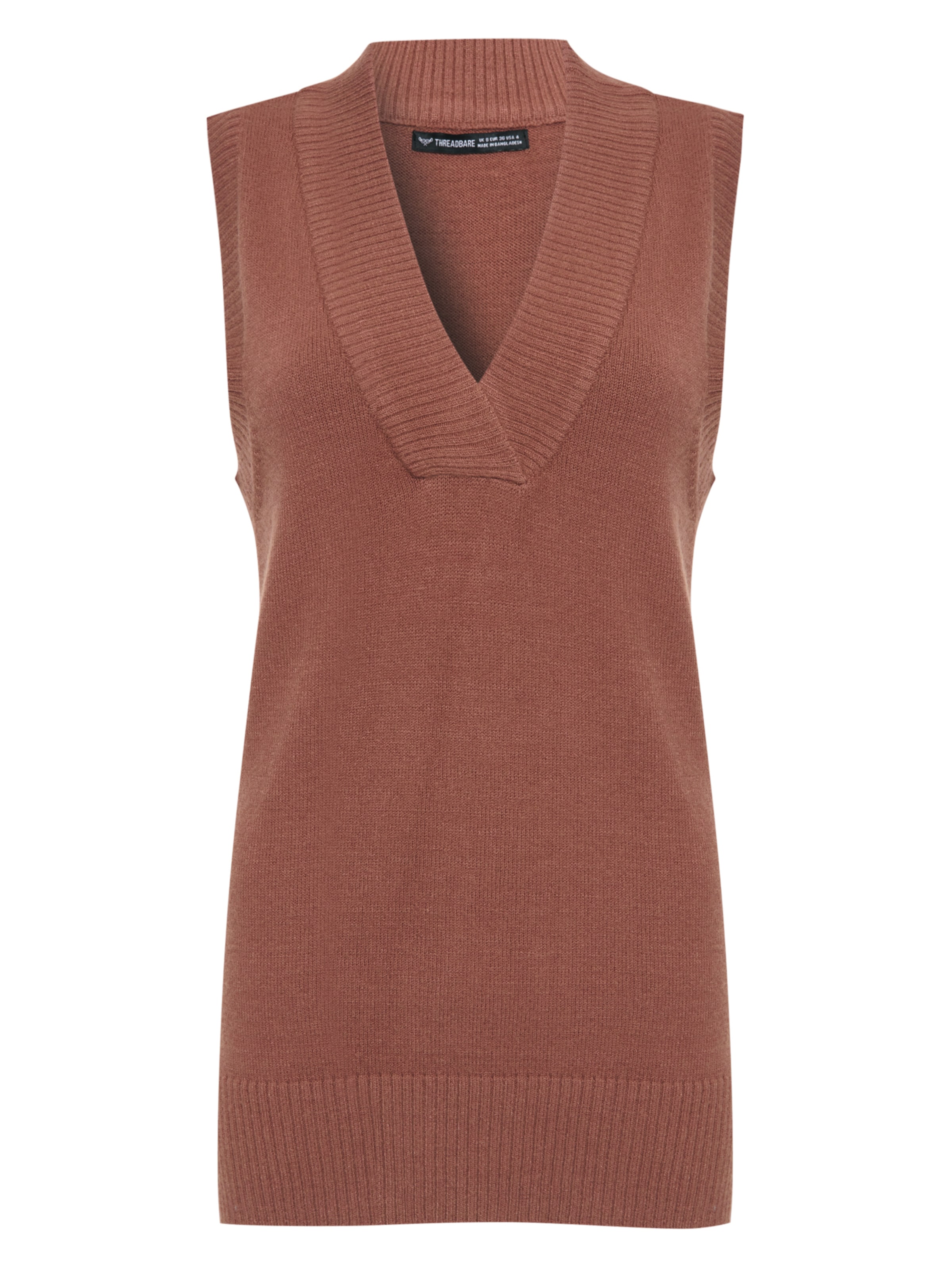 Threadbare Pullover 'Spearmint' in Braun: Vorderseite