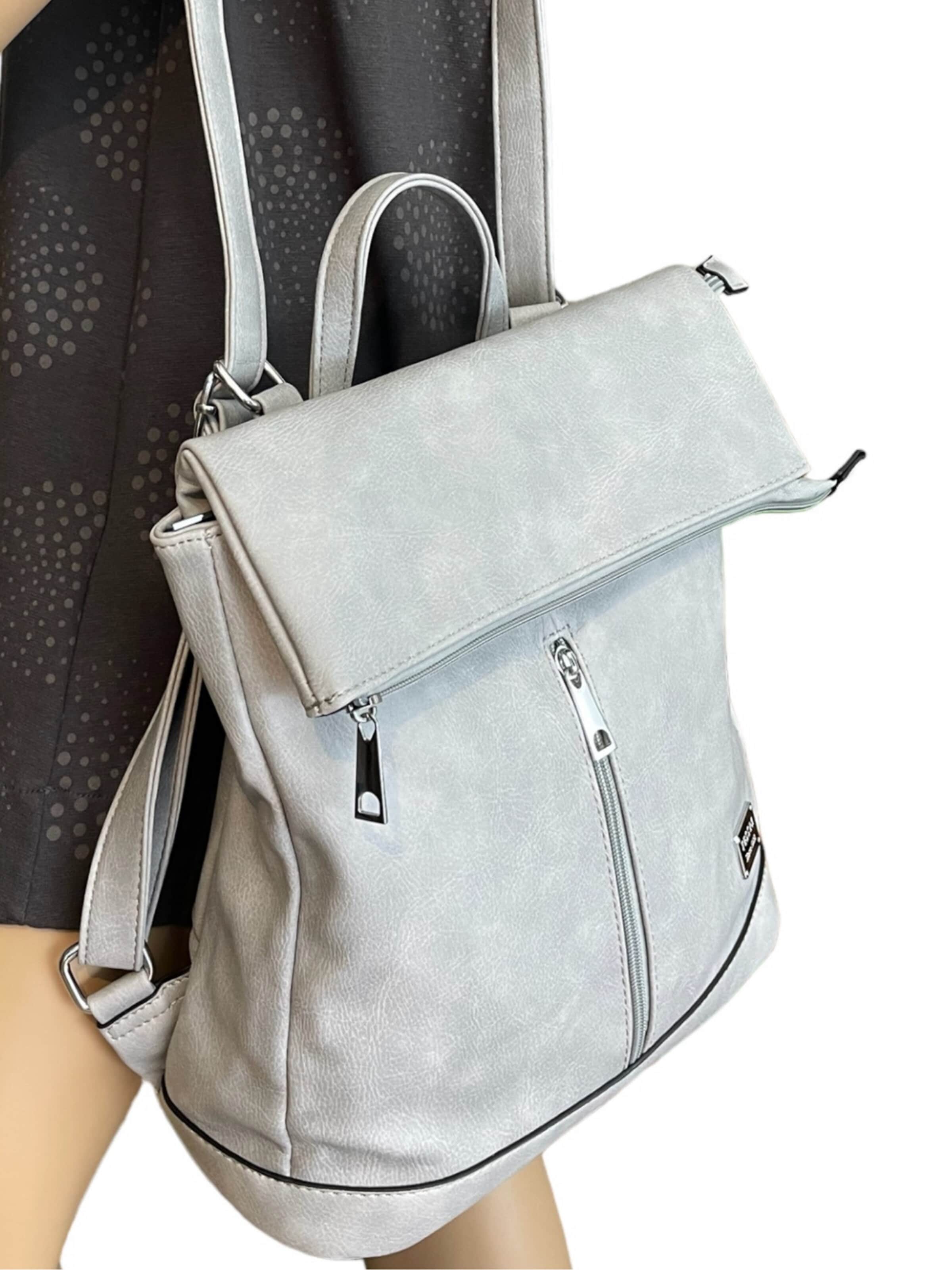 Kumixi Ryggsäck '2in1 Rucksacktasche' i grå: framsida