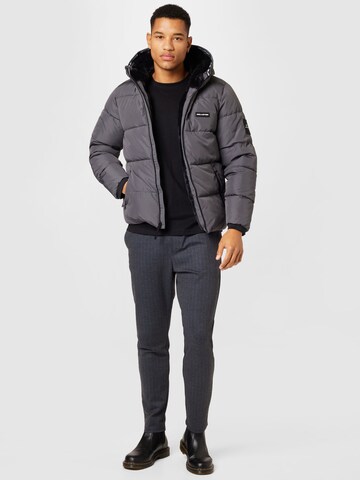 HOLLISTER Winter Jacket in Grey