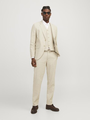 JACK & JONES - Slimfit Pantalón de pinzas 'Riviera' en beige