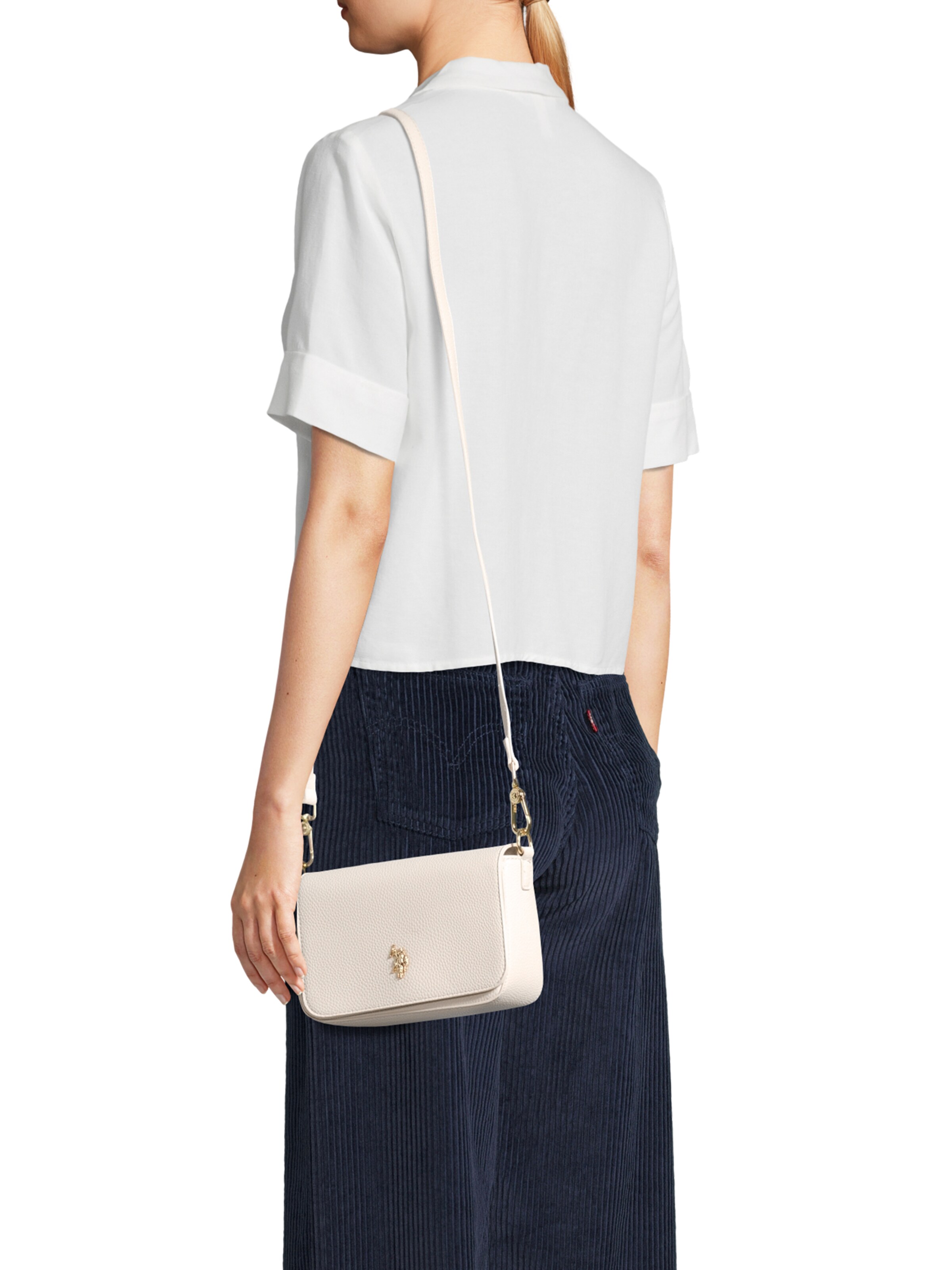 Borsa a tracolla 'Mansion' di U.S. POLO ASSN. in bianco