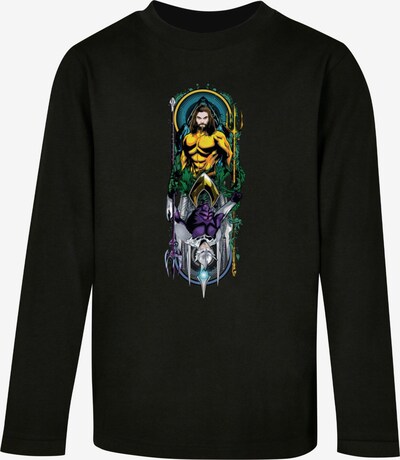 ABSOLUTE CULT Shirt 'Aquaman - Ocean Master' in gelb / petrol / dunkellila / schwarz, Produktansicht