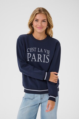 Kaffe Sweatshirt 'KAClub' in Blue: front