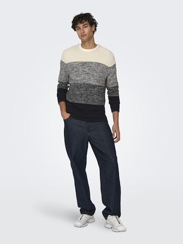 Only & Sons Pullover in Grau