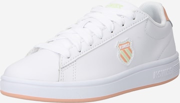 Baskets basses 'COURT SHIELD' K-SWISS en blanc : devant