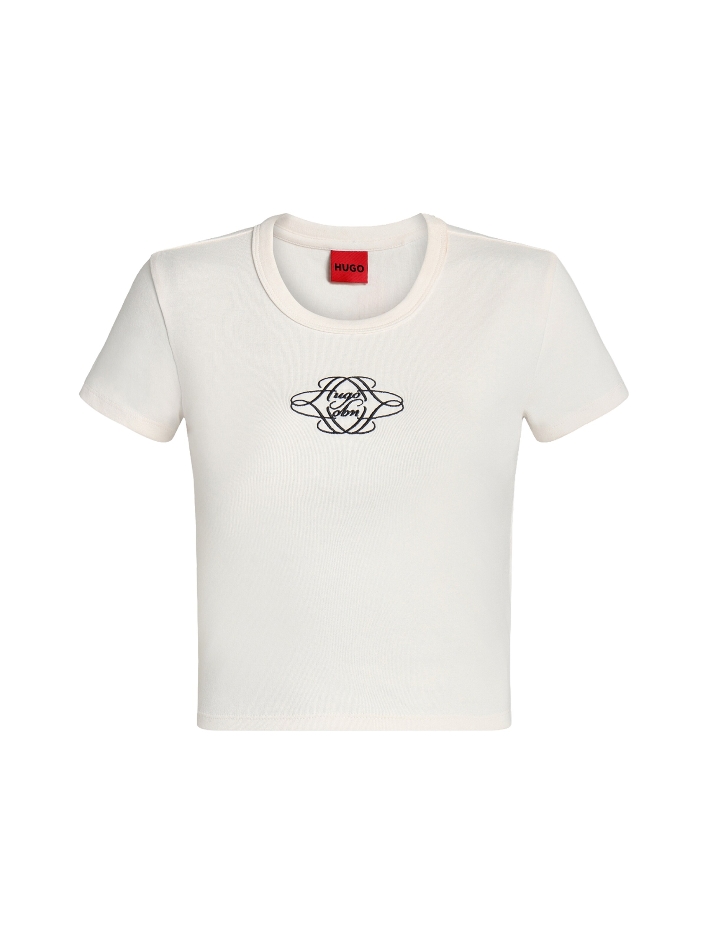 HUGO T-Shirt 'Delanor_4' in Weiß: Vorderseite
