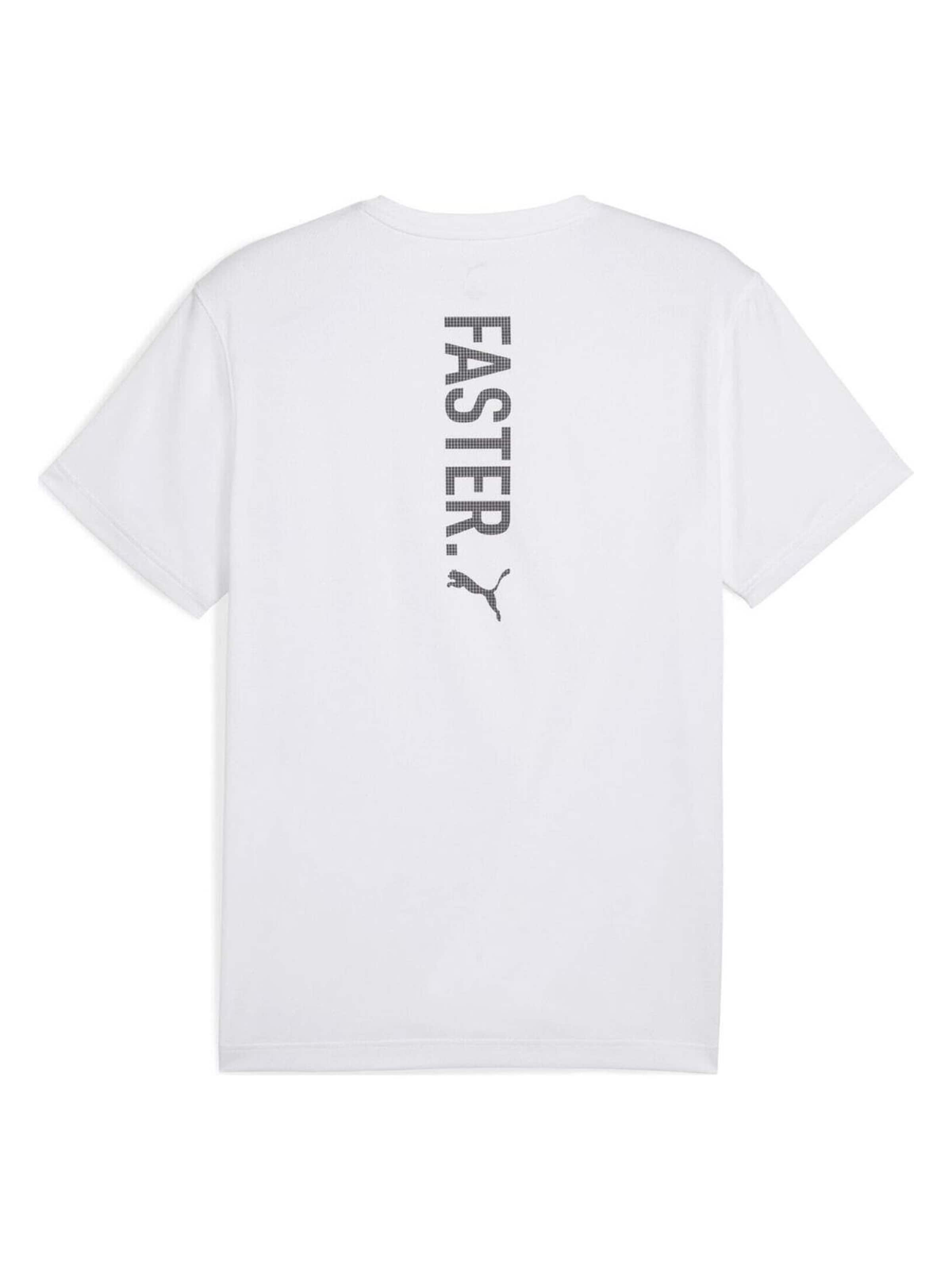 PUMA Shirt 'Puma Graphics Running Faster Tee M' in White