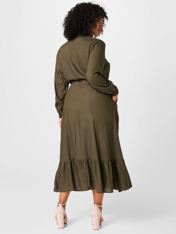 ABOUT YOU Curvy Shirt Dress 'Tamina' in Green