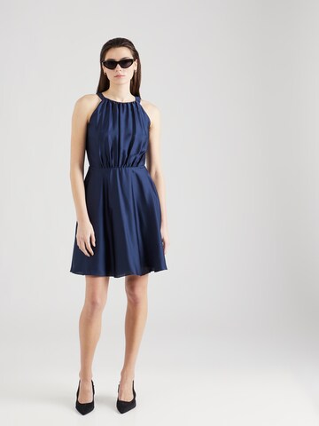 Robe de cocktail SWING en bleu : devant