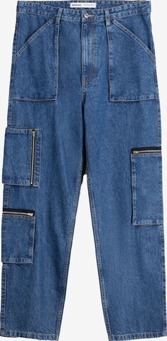 regular Jeans cargo di Bershka in blu: frontale