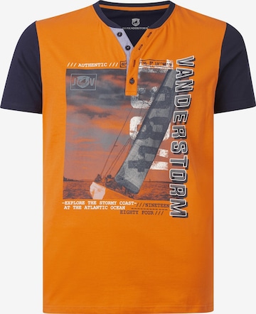 Jan Vanderstorm Shirt 'Munibert' in Oranje: voorkant