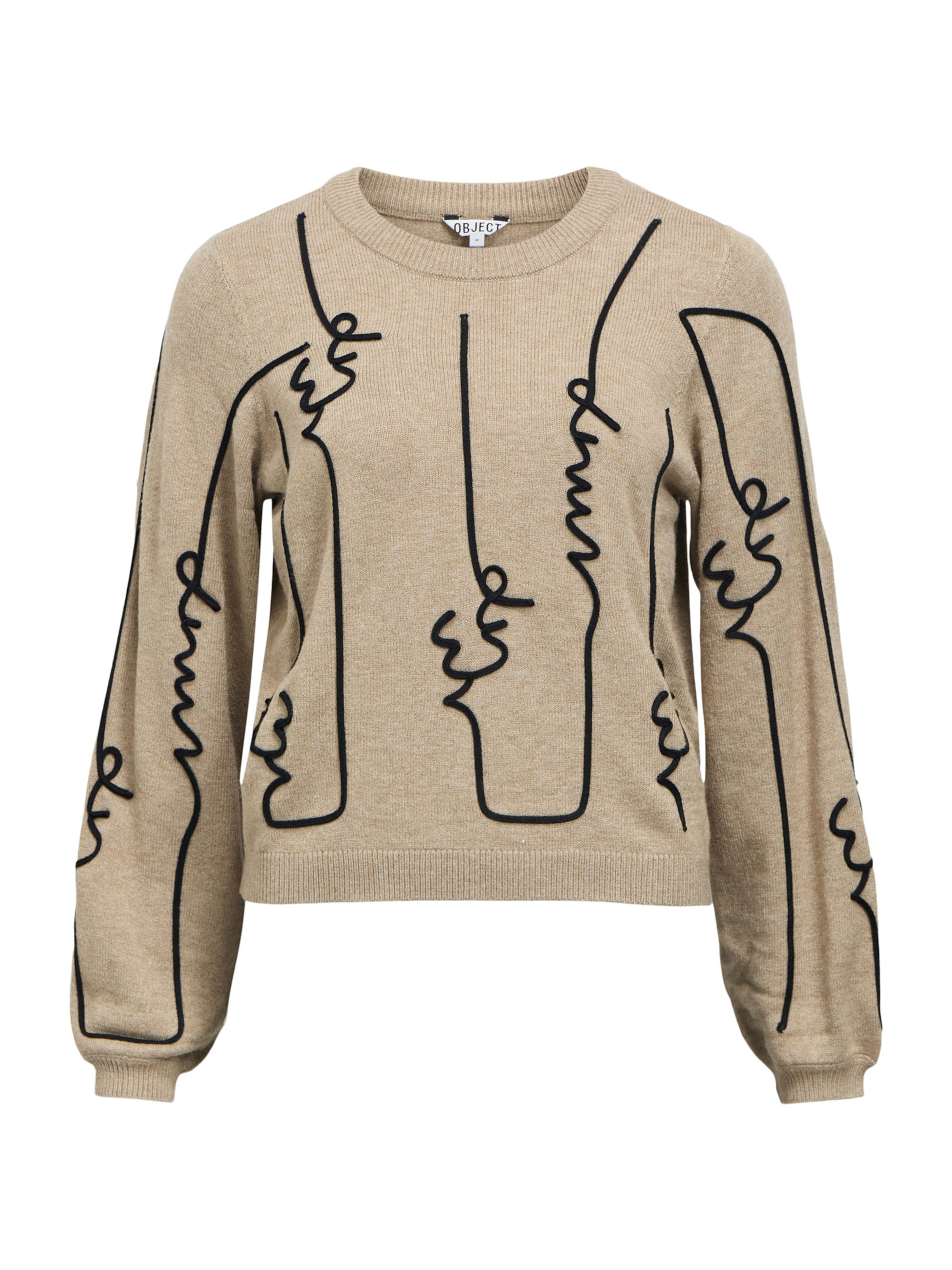 OBJECT Свитер 'OBJTHESS VERI' в Коричневый: спереди