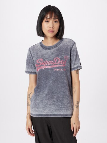 T-shirt Superdry en bleu : devant