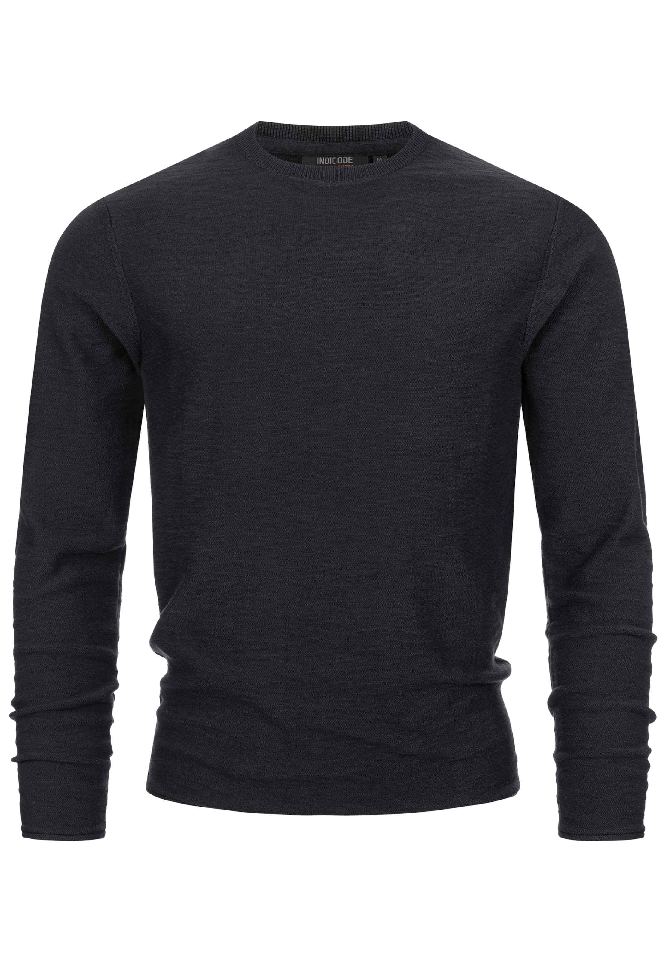 INDICODE JEANS Pullover ' Macedonio ' in Schwarz: Vorderseite