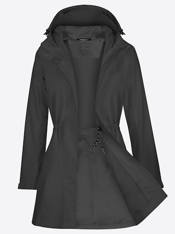 ATLASLAVA Outdoor Coat 'Waterproof Outdoor Jacket' in Black: front