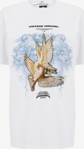 Maglietta 'Vintage Dreams' di MJ Gonzales in bianco: frontale