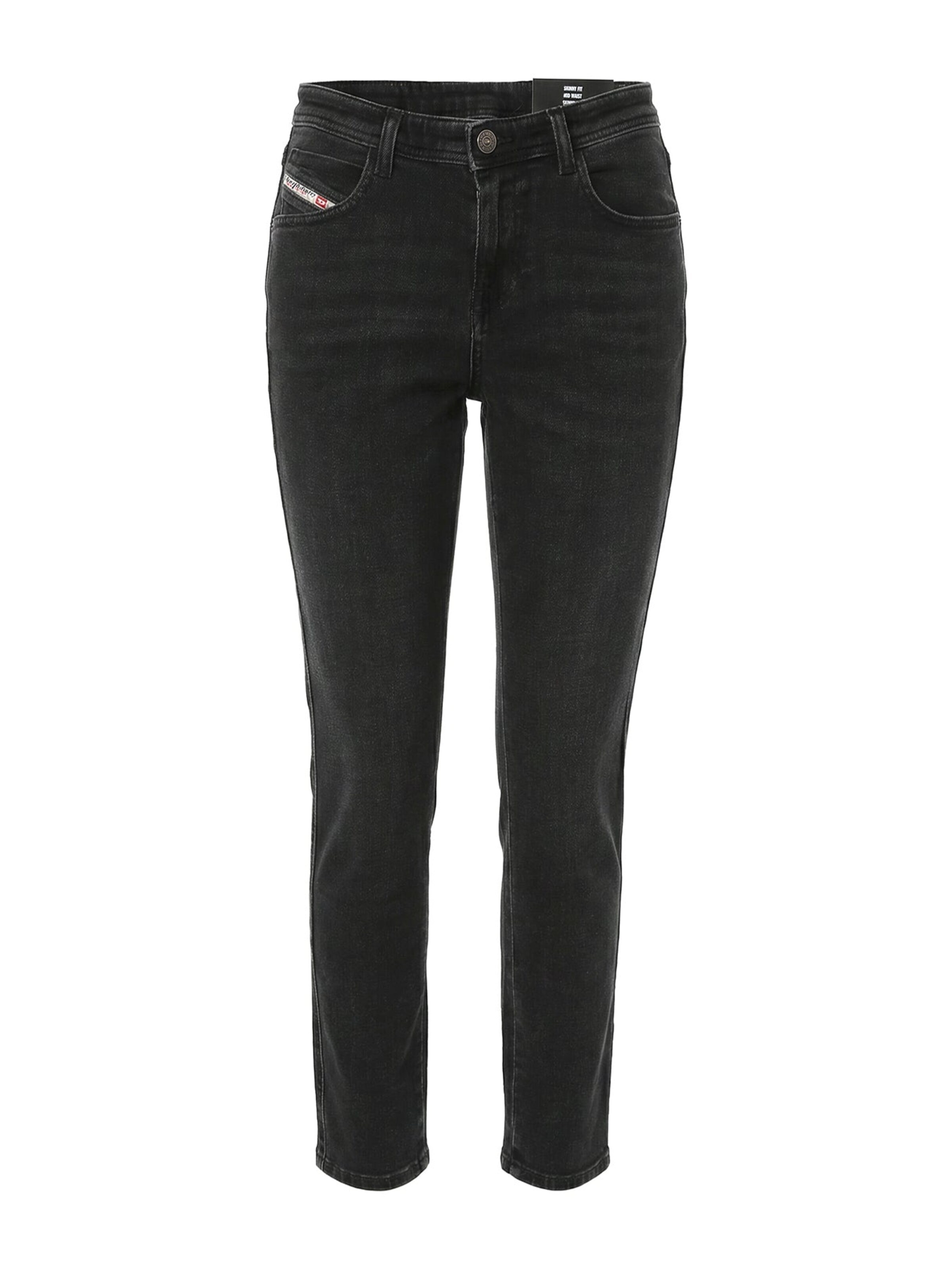 DIESEL - Skinny Calças de ganga '2015 Babhila' em preto: frente